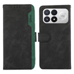 ABEEL For Xiaomi Poco F9 Pro 5G  /  Redmi K100 Pro 5G Case Color Splicing Leather Flip Phone Cover RFID Blocking