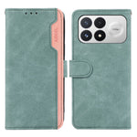 ABEEL For Xiaomi Poco F9 Pro 5G  /  Redmi K100 Pro 5G Case Color Splicing Leather Flip Phone Cover RFID Blocking