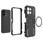 Xiaomi Redmi 17 5G / 17 4G magnetisk Butterfly Armor-cover i PC + TPU med hulmønster og varmeafledning