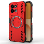 Xiaomi Redmi 17 5G / 17 4G magnetisk Butterfly Armor-cover i PC + TPU med hulmønster og varmeafledning