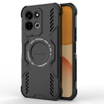 Xiaomi Redmi 17 5G / 17 4G magnetisk Butterfly Armor-cover i PC + TPU med hulmønster og varmeafledning