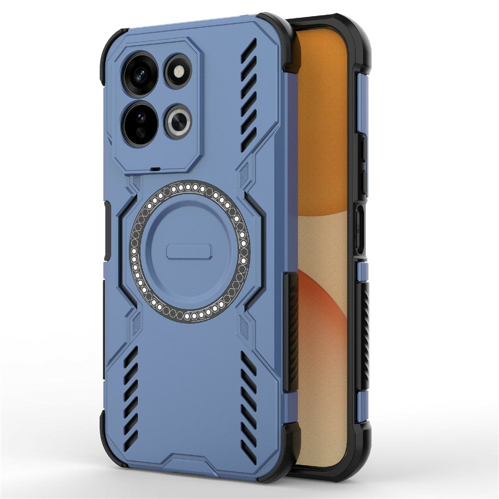 Xiaomi Redmi 17 5G / 17 4G magnetisk Butterfly Armor-cover i PC + TPU med hulmønster og varmeafledning