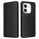 For Xiaomi Redmi Note 17 Pro Max 5G Phone Case Carbon Fiber Texture Drop-Proof PU Leather Phone Cover