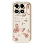 For Xiaomi 17 TPU Case Butterfly Pattern Rubberized Phone Back Cover