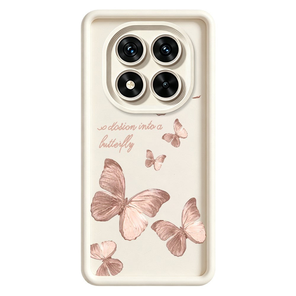 For Xiaomi Redmi Note 15 Pro 5G (Global) TPU Case Butterfly Pattern Rubberized Phone Back Cover