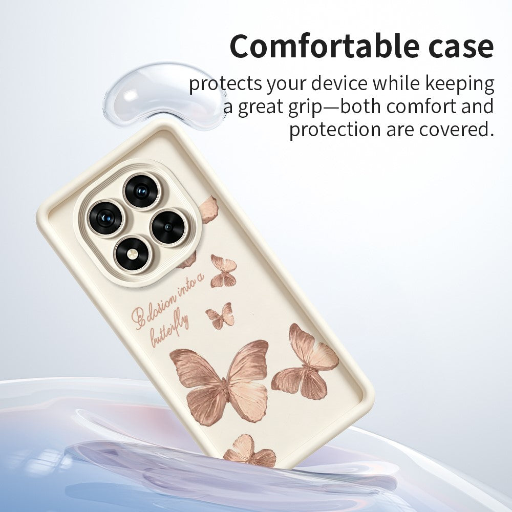 For Xiaomi Redmi Note 15 Pro 5G (Global) TPU Case Butterfly Pattern Rubberized Phone Back Cover