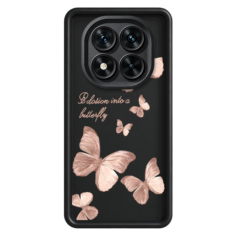 For Xiaomi Redmi Note 15 Pro+ 5G (Global)  /  Poco M8 Pro 5G TPU Case Butterfly Pattern Rubberized Phone Back Cover