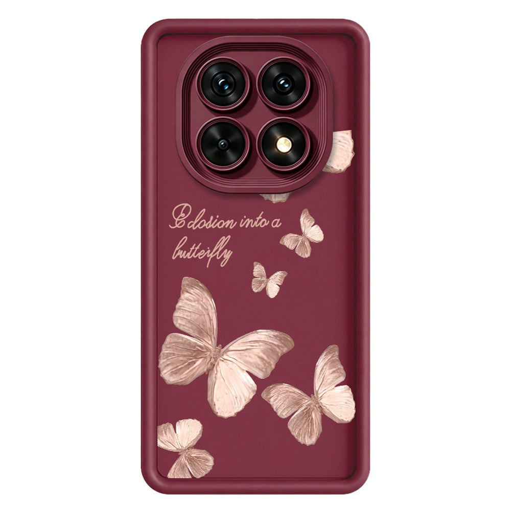 TPU Case For Xiaomi Redmi Note 15 5G (Global)  /  15 4G (Global)  /  Poco M8 5G Butterfly Pattern Rubberized Phone Back Cover