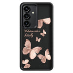 Samsung Galaxy S26+ TPU-skal med fjärilsmönster och gummibelagt bakstycke