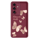 Samsung Galaxy S26+ TPU-skal med fjärilsmönster och gummibelagt bakstycke