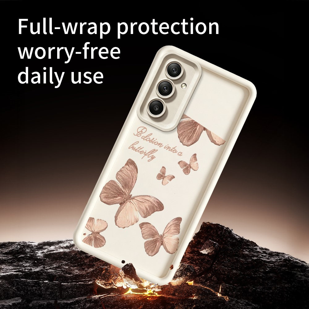 Samsung Galaxy A57 5G TPU-skal Fjärilsmönster Gummerat mobilbaksida