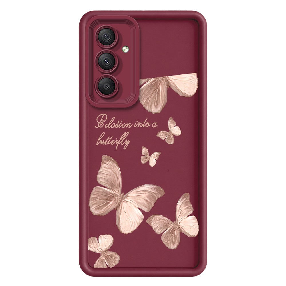 Samsung Galaxy A57 5G TPU-skal Fjärilsmönster Gummerat mobilbaksida