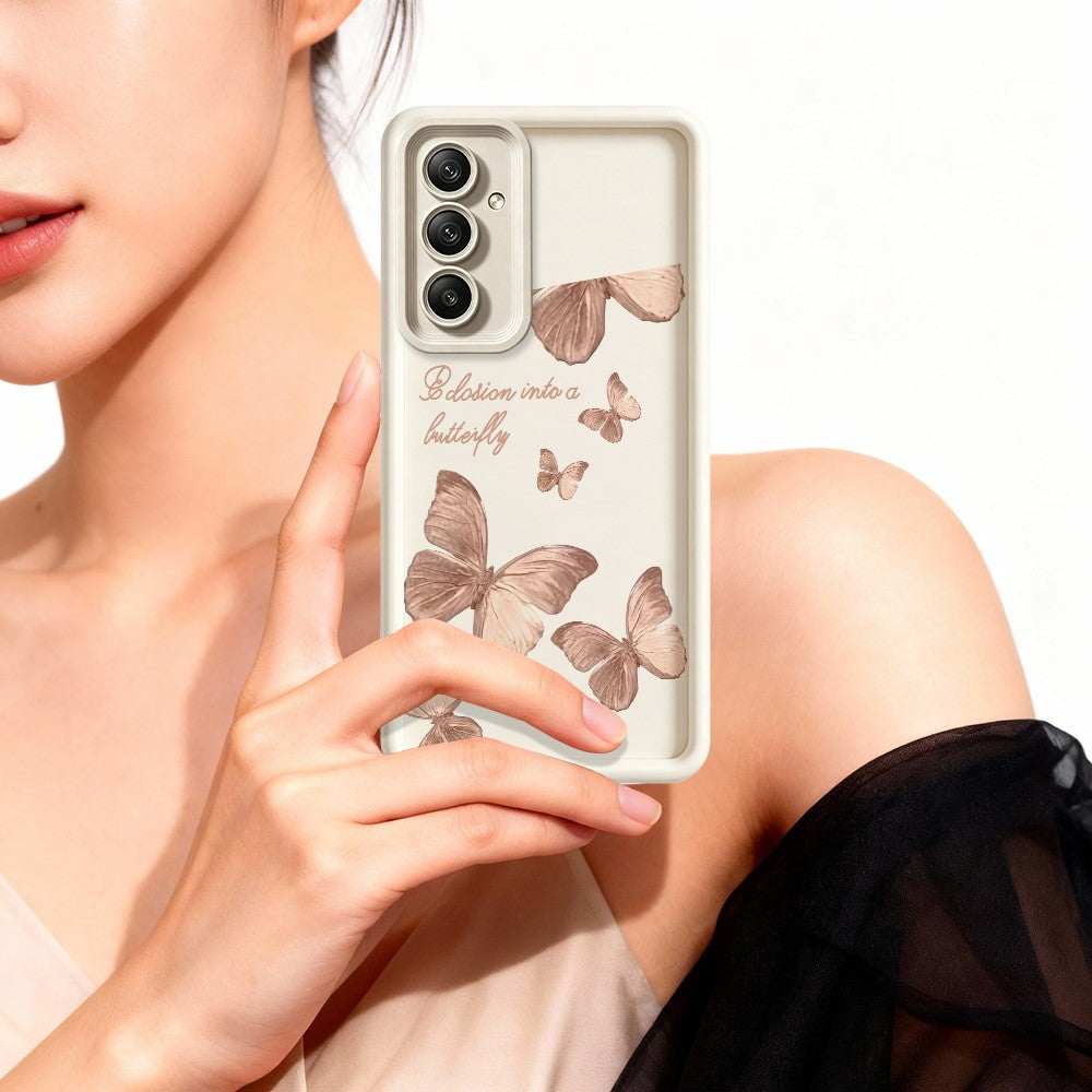 Samsung Galaxy A56 5G TPU-skal Fjärilsmönster Gummerat mobilbaksida