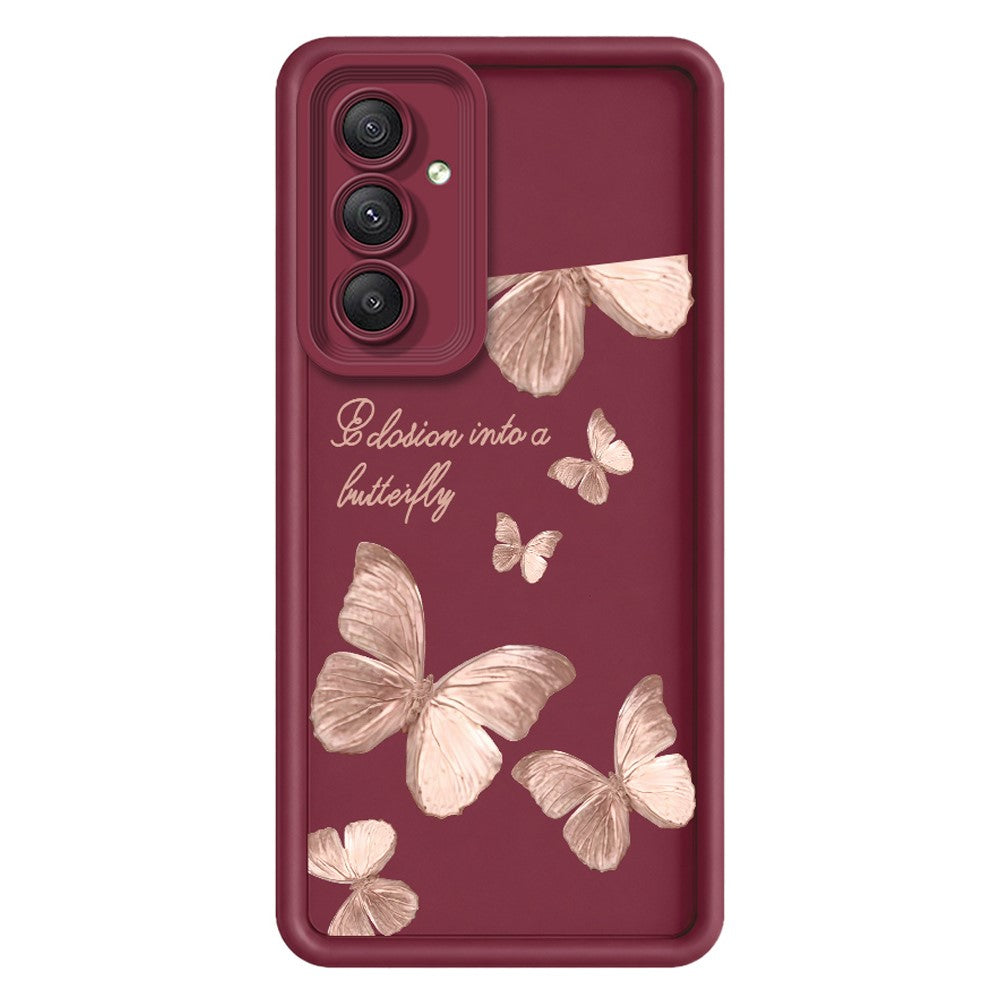 Samsung Galaxy A37 5G TPU-skal Fjärilsmönster Gummerat mobilbaksida