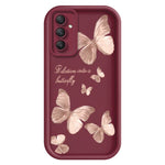 TPU-skal till Samsung Galaxy A18 5G / A18 4G / A17 5G / A17 4G fjärilsmönster gummerat bakstycke