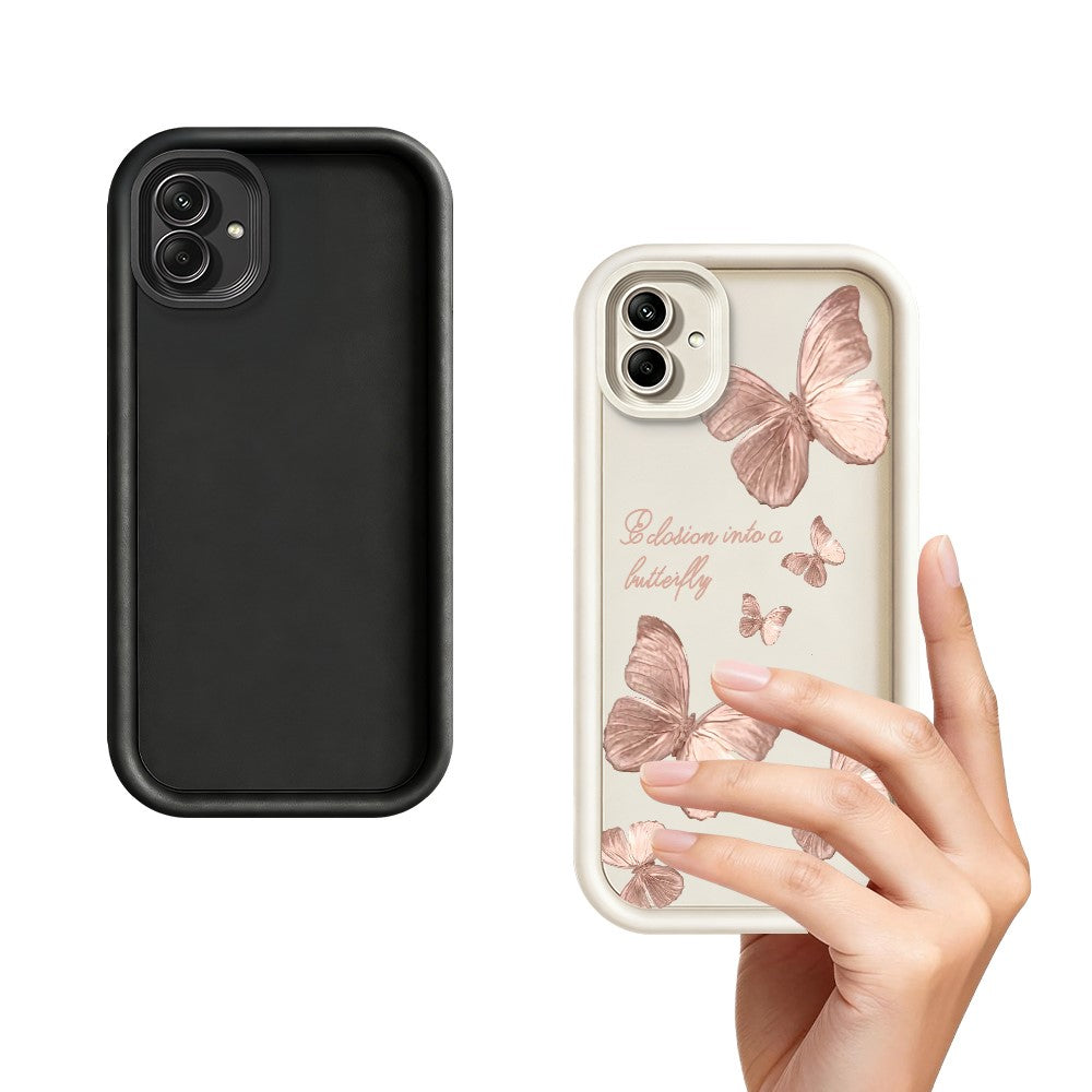 Samsung Galaxy A08 4G / A07 4G / A07s 4G TPU-skal Fjärilsmönster Gummerat Baksida mobilfodral