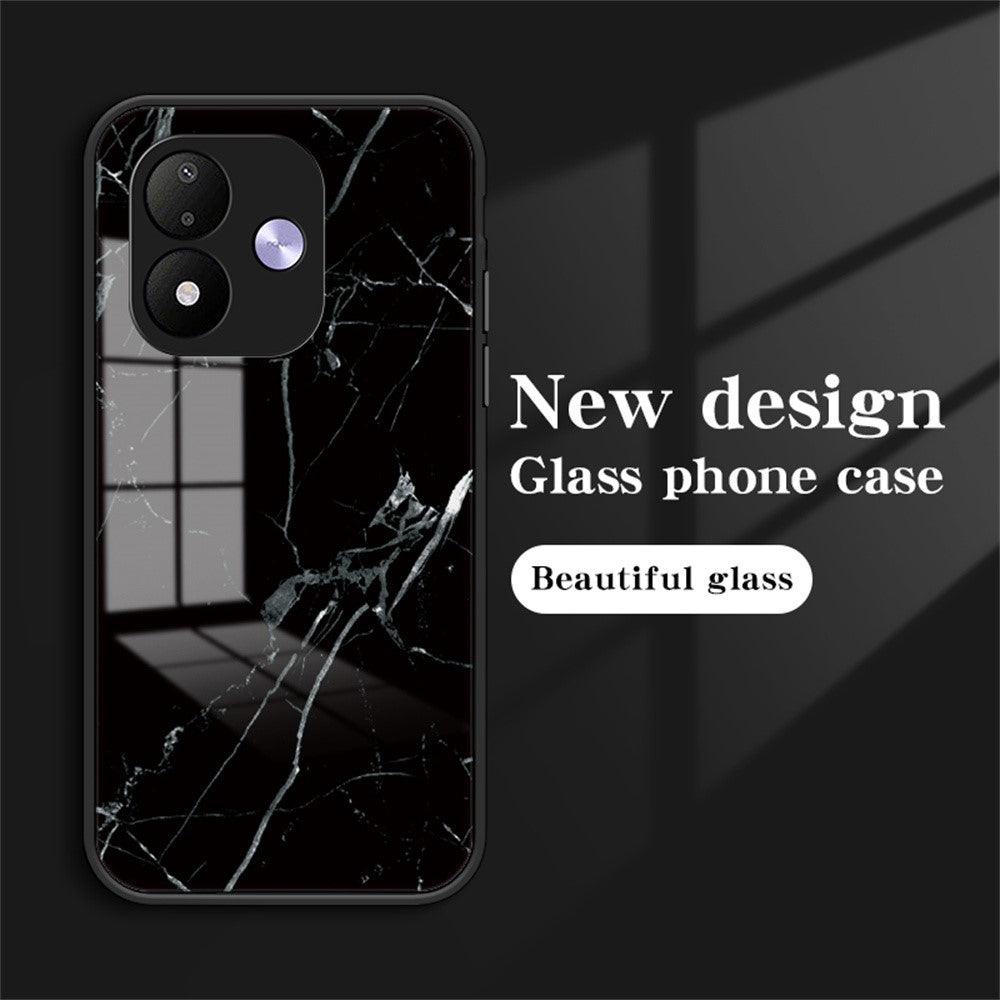 mobilskal för Xiaomi Redmi Note 17 4G (Global) / Note 17 (Indien / Kina) 5G / Note 17 5G (Global), Mönsterhärdat glas + PC + TPU Skyddande mobilskal