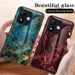 mobilskal för Xiaomi Redmi Note 17 4G (Global) / Note 17 (Indien / Kina) 5G / Note 17 5G (Global), Mönsterhärdat glas + PC + TPU Skyddande mobilskal