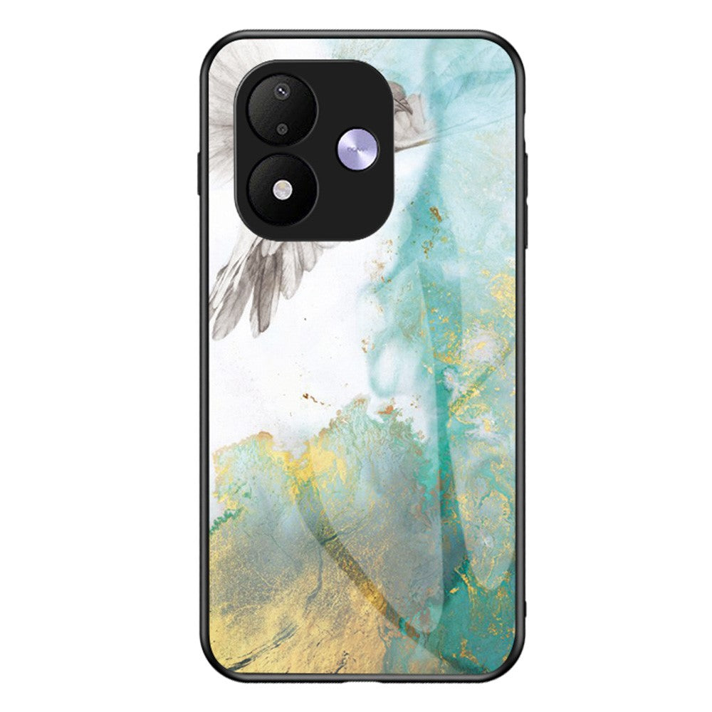 mobilskal för Xiaomi Redmi Note 17 4G (Global) / Note 17 (Indien / Kina) 5G / Note 17 5G (Global), Mönsterhärdat glas + PC + TPU Skyddande mobilskal