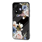mobilskal för Xiaomi Redmi Note 17 4G (Global) / Note 17 (Indien / Kina) 5G / Note 17 5G (Global), blommönster TPU + skyddande skal i härdat glas