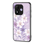 mobilskal för Xiaomi Redmi Note 17 4G (Global) / Note 17 (Indien / Kina) 5G / Note 17 5G (Global), blommönster TPU + skyddande skal i härdat glas