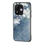 mobilskal för Xiaomi Redmi Note 17 4G (Global) / Note 17 (Indien / Kina) 5G / Note 17 5G (Global), blommönster TPU + skyddande skal i härdat glas