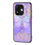 mobilskal för Xiaomi Redmi Note 17 4G (Global) / Note 17 (Indien / Kina) 5G / Note 17 5G (Global), Fjärilsmönster TPU + Skyddande skal i härdat glas