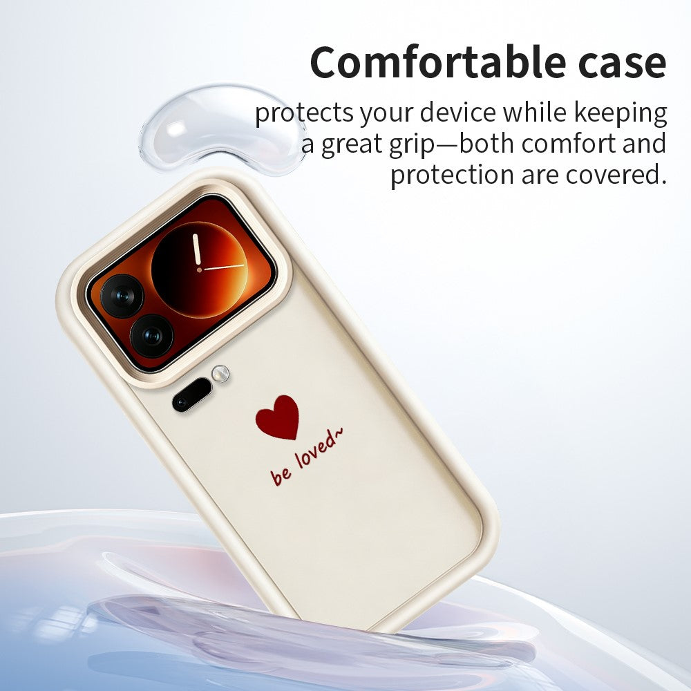 For Xiaomi 17 Pro TPU Case Be Loved Heart Pattern Rubberized Shockproof Phone Cover