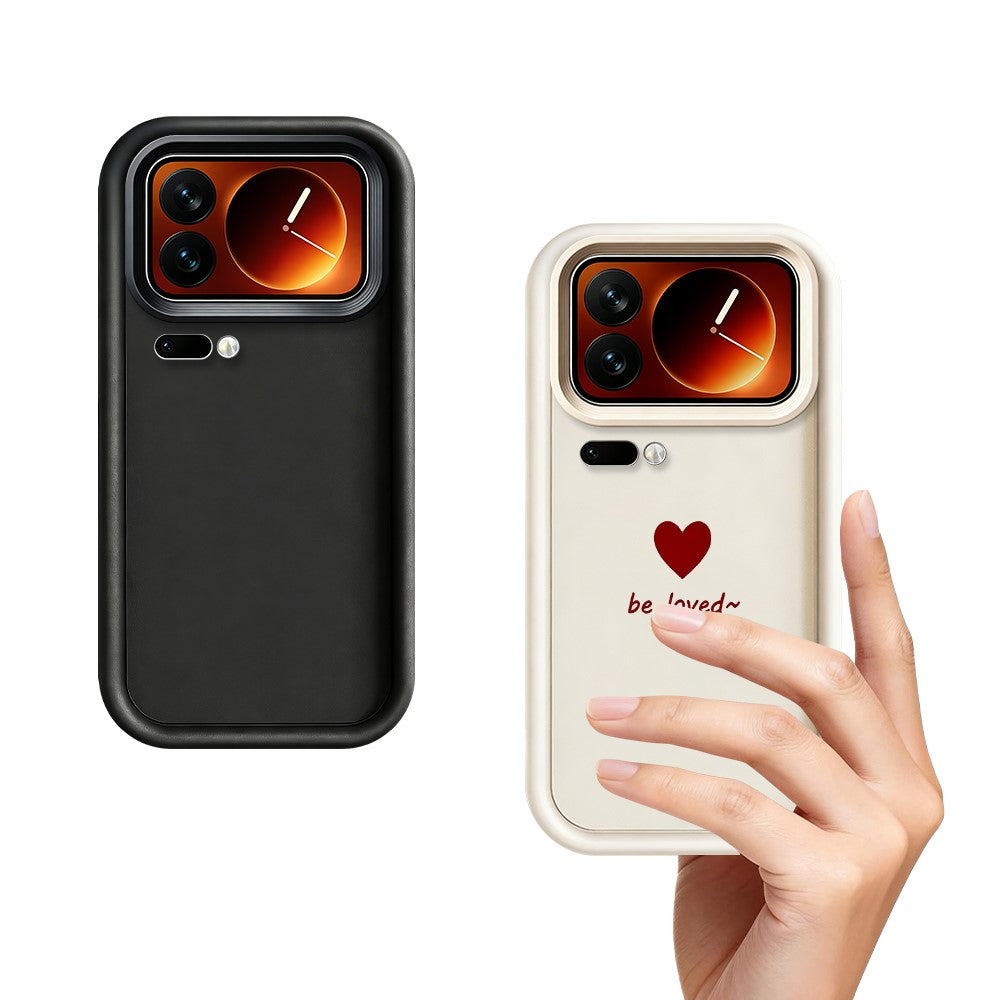 Xiaomi 17 Pro Max TPU-skal Be Loved hjärtmönster gummerat stötsäkert mobilskydd