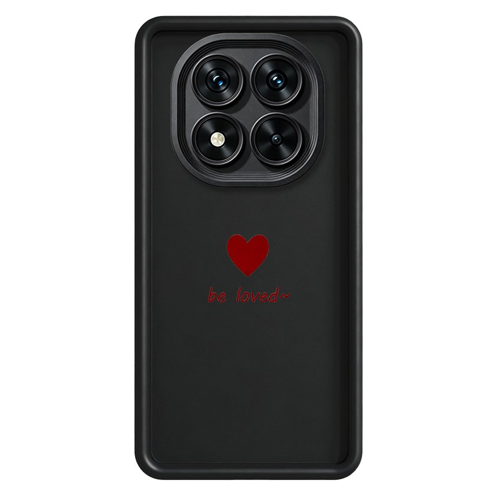 Xiaomi Redmi Note 15 Pro 5G (Global) TPU-skal Be Loved hjärtmönster gummerat stötsäkert mobilskydd