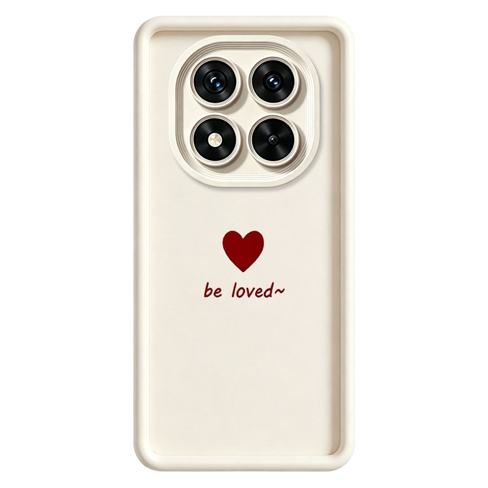 Xiaomi Redmi Note 15 Pro+ 5G (Global) / Poco M8 Pro 5G TPU-skal Be Loved hjärtmönster gummerat stötsäkert mobilskal