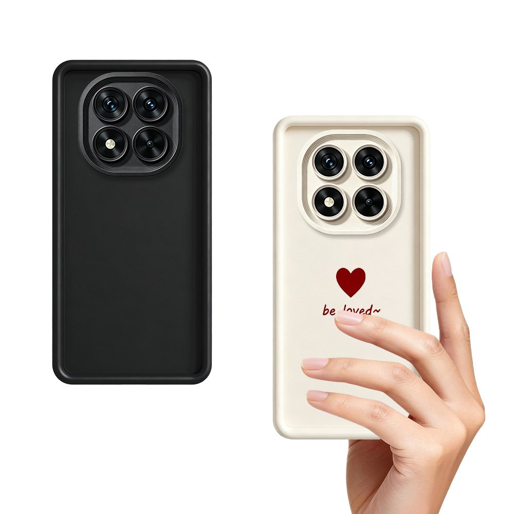 Xiaomi Redmi Note 15 Pro+ 5G (Global) / Poco M8 Pro 5G TPU-skal Be Loved hjärtmönster gummerat stötsäkert mobilskal