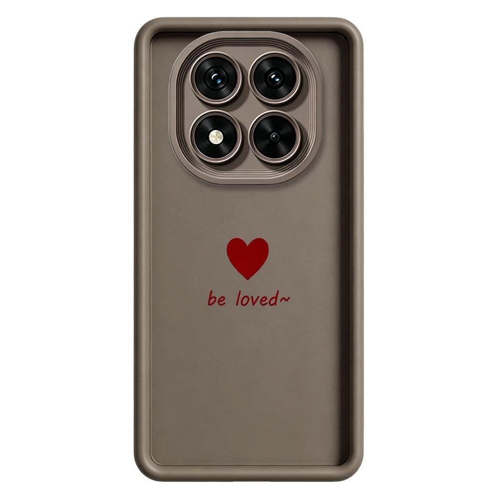 Xiaomi Redmi Note 15 Pro+ 5G (Global) / Poco M8 Pro 5G TPU-skal Be Loved hjärtmönster gummerat stötsäkert mobilskal