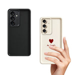 Samsung Galaxy S26+ TPU-skal Be Loved hjärtmönster gummerat stötsäkert mobilskydd