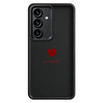 Samsung Galaxy S26+ TPU-skal Be Loved hjärtmönster gummerat stötsäkert mobilskydd