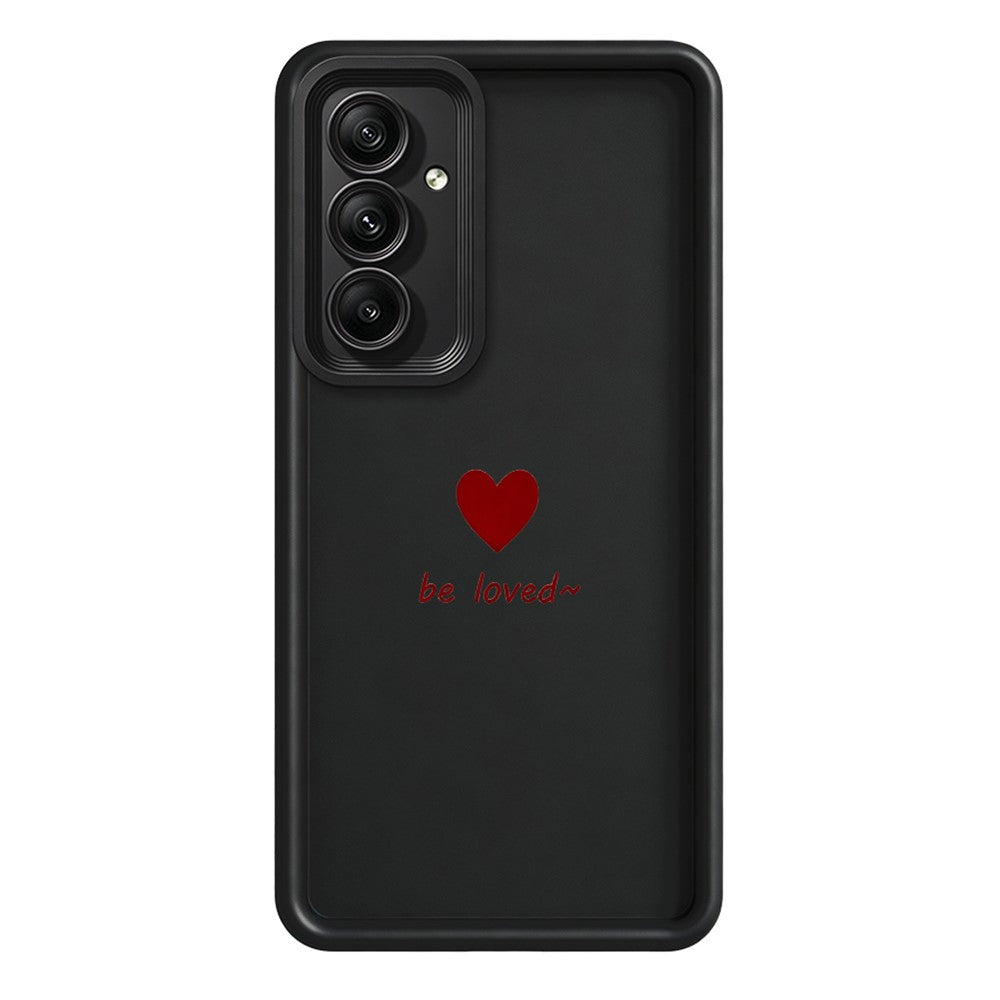 Samsung Galaxy A57 5G TPU-skal Be Loved Hjärtmönster Gummerat Stötsäkert mobilskal