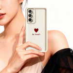 Samsung Galaxy A57 5G TPU-skal Be Loved Hjärtmönster Gummerat Stötsäkert mobilskal