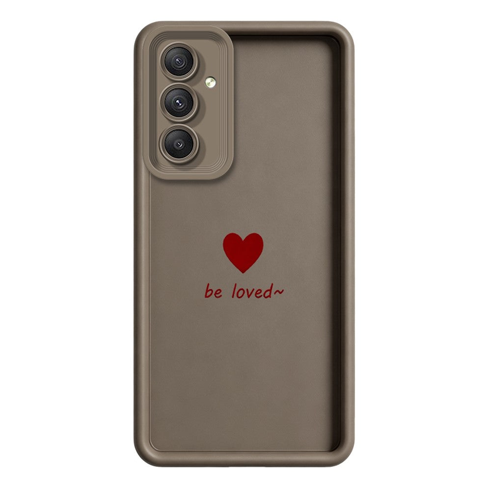 Samsung Galaxy A56 5G TPU-skal Be Loved Hjärtmönster Gummerat Stötsäkert mobilskal