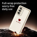 Samsung Galaxy A37 5G TPU-skal Be Loved Hjärtmönster Gummerat Stötsäkert mobilskal