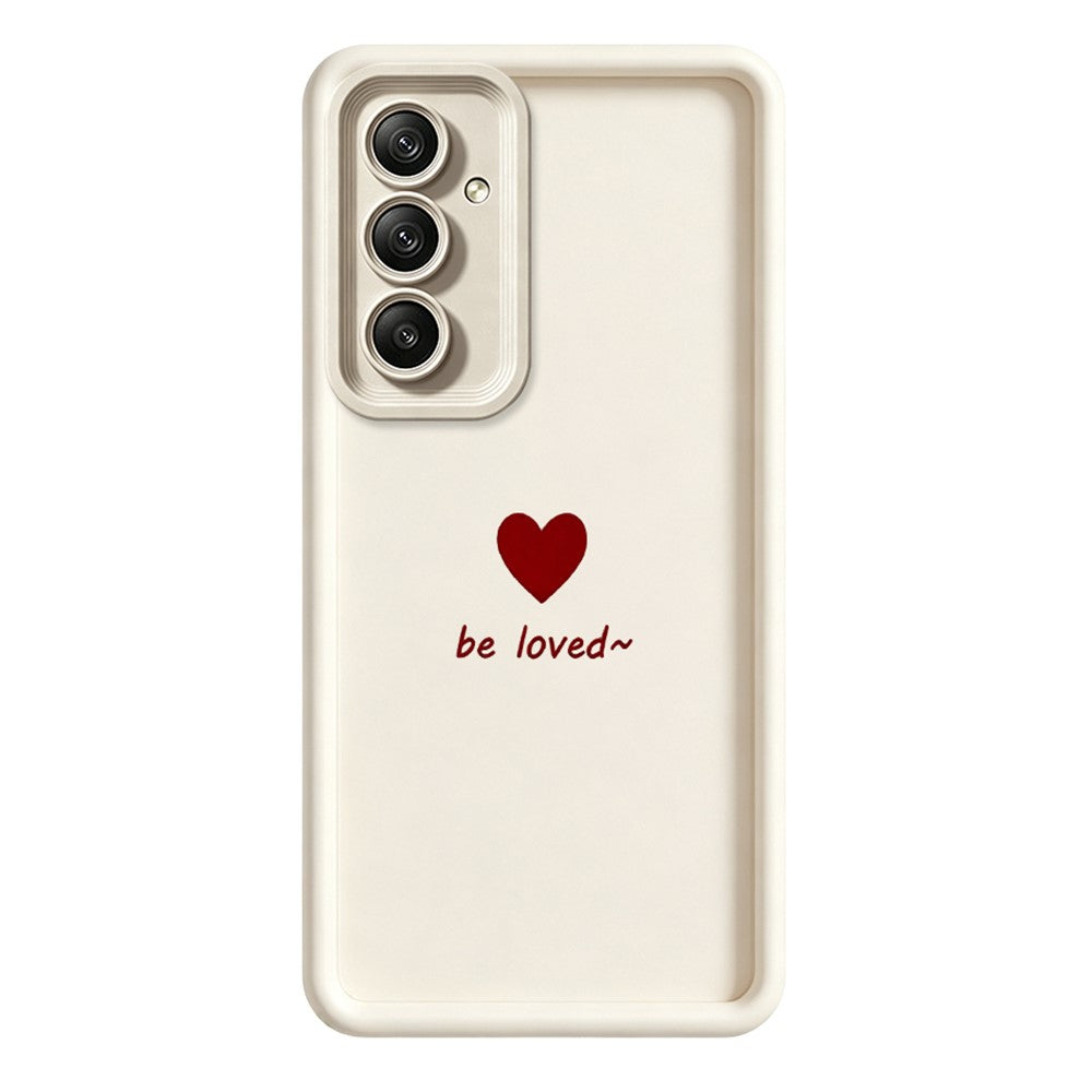 For Samsung Galaxy A36 5G TPU Case Be Loved Heart Pattern Rubberized Shockproof Phone Cover