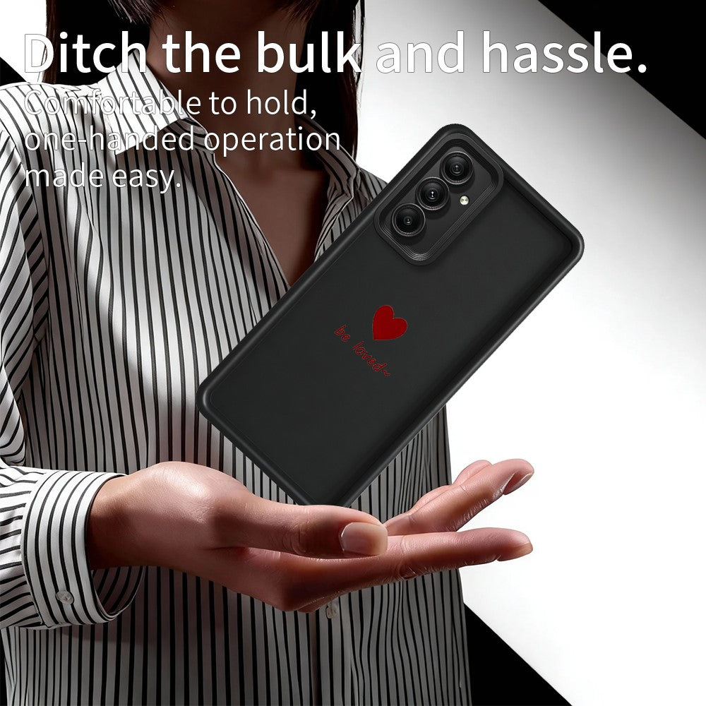 For Samsung Galaxy A36 5G TPU Case Be Loved Heart Pattern Rubberized Shockproof Phone Cover