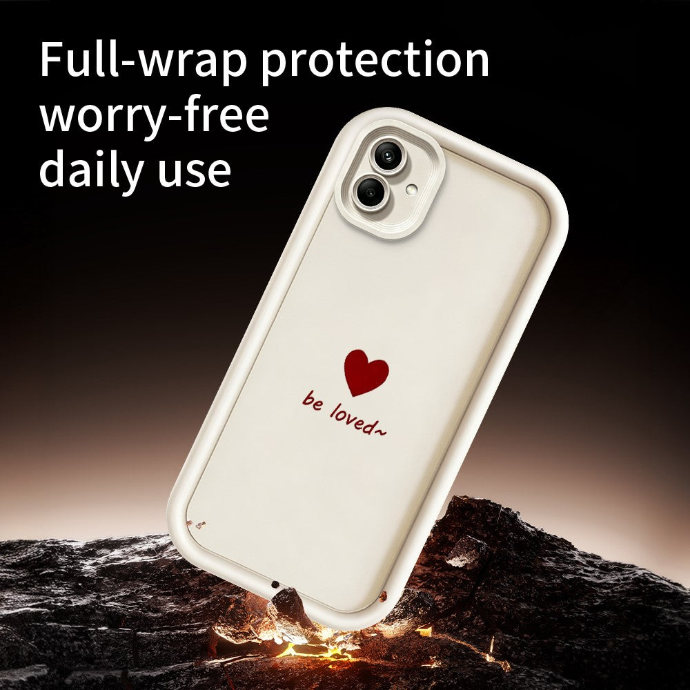 Samsung Galaxy A08 4G / A07 4G / A07s 4G TPU-skal Be Loved Hjärtmönster Gummerat Stötsäkert mobilskal