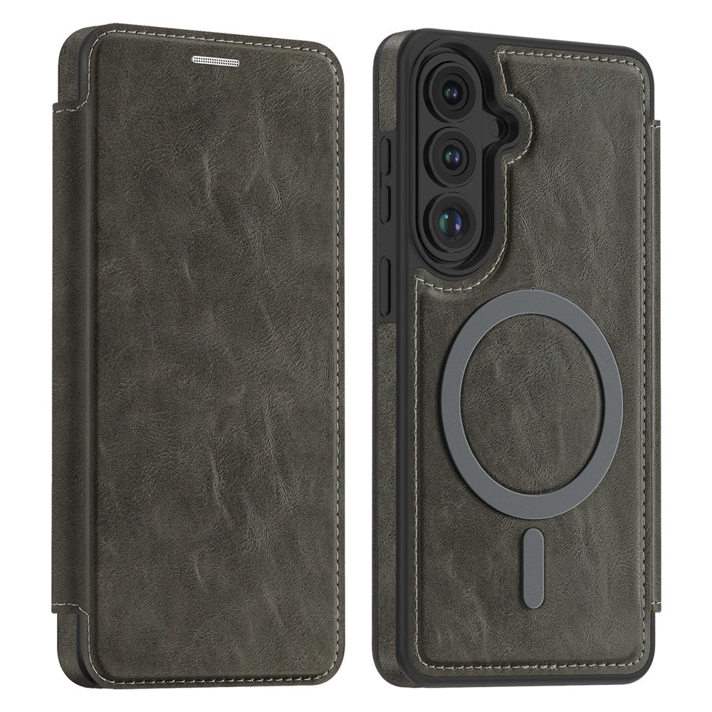 Samsung Galaxy S26+ Magnetiskt Skal RFID-blockerande Korthållare Lädermobilskal