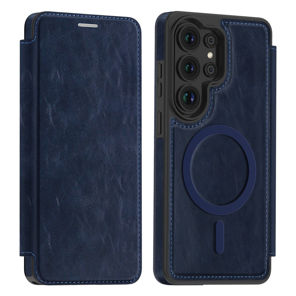 Samsung Galaxy S26 Ultra Magnetiskt Skal RFID-blockerande Korthållare Lädermobilskal