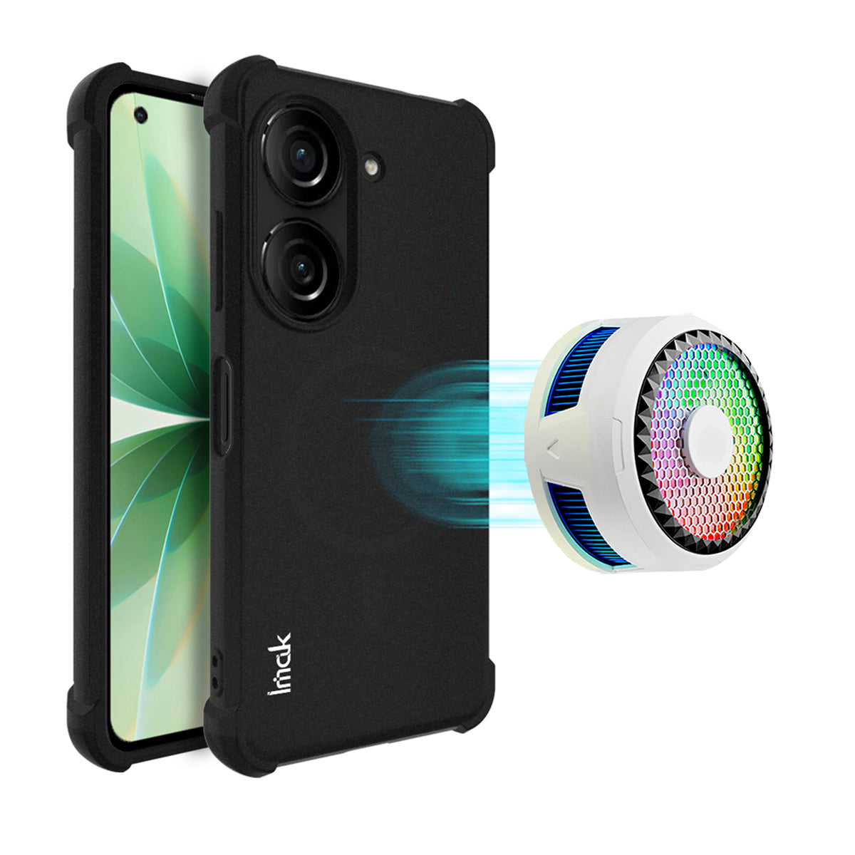 IMAK for Asus Zenfone 10 5G / Asus Zenfone 9 5G Magnetic Case Shockproof Airbag TPU Phone Cover