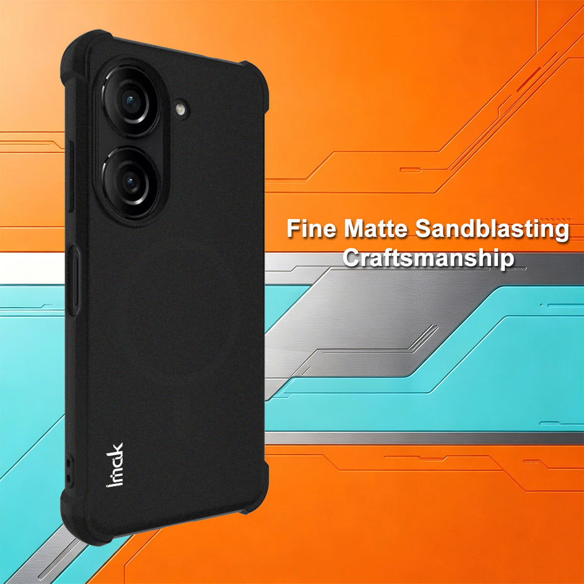 IMAK for Asus Zenfone 10 5G / Asus Zenfone 9 5G Magnetic Case Shockproof Airbag TPU Phone Cover
