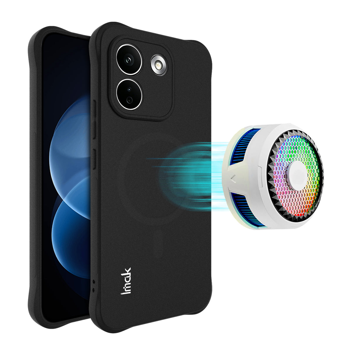 IMAK för Xiaomi Redmi Note 17 Pro Max 5G Magnetiskt Skal Stötsäkert Airbag TPU mobilskal