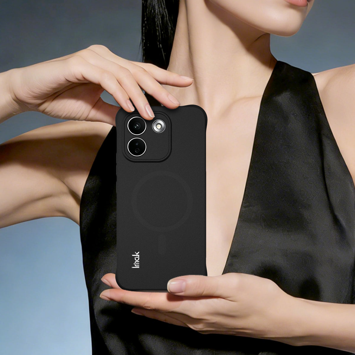IMAK för Xiaomi Redmi Note 17 Pro Max 5G Magnetiskt Skal Stötsäkert Airbag TPU mobilskal