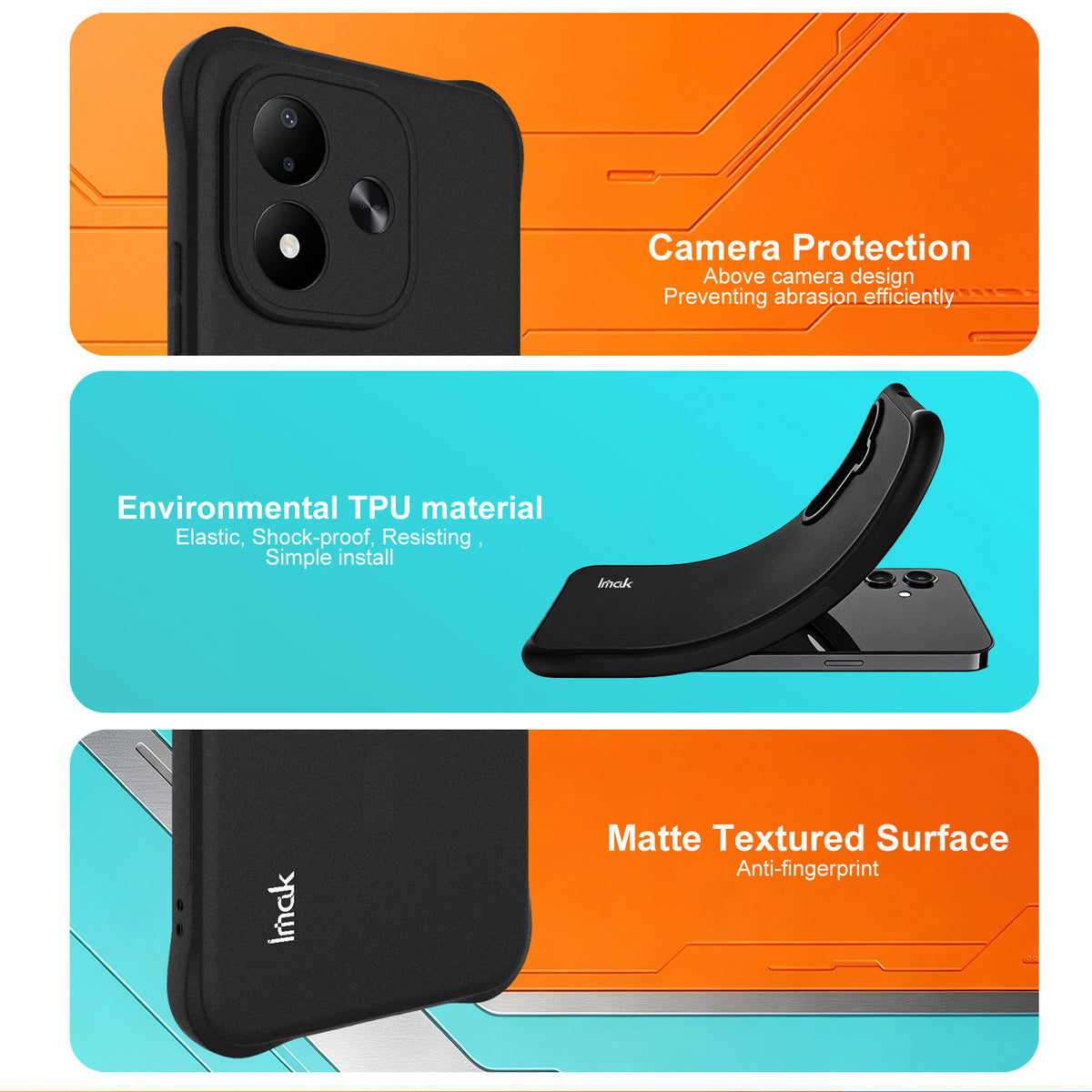IMAK för Xiaomi Redmi Note 17 5G (Global) / Xiaomi Redmi Note 17 (Indien/Kina) 5G / Xiaomi Redmi Note 17 4G (Global) Magnetiskt skal Stötsäkert Airbag TPU-mobilskydd