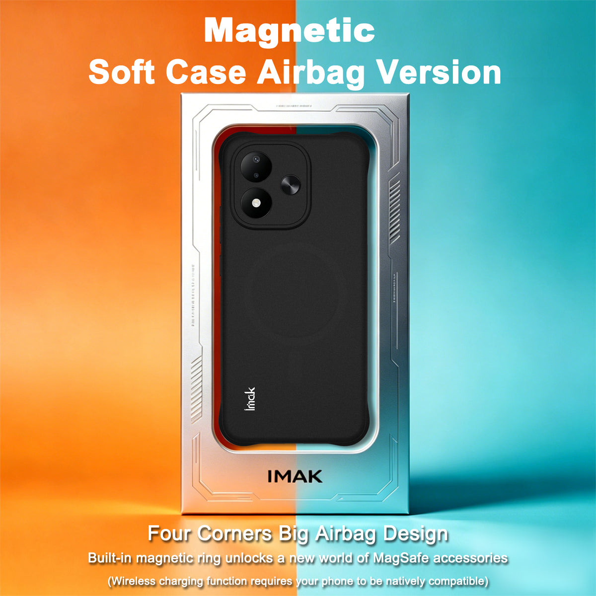 IMAK för Xiaomi Redmi Note 17 5G (Global) / Xiaomi Redmi Note 17 (Indien/Kina) 5G / Xiaomi Redmi Note 17 4G (Global) Magnetiskt skal Stötsäkert Airbag TPU-mobilskydd